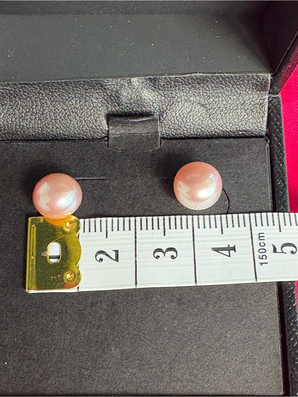 R.H. Macy & Co Classic Pink Cultured Fresh Water Pearl Stud Earrings - Picture 5 of 7